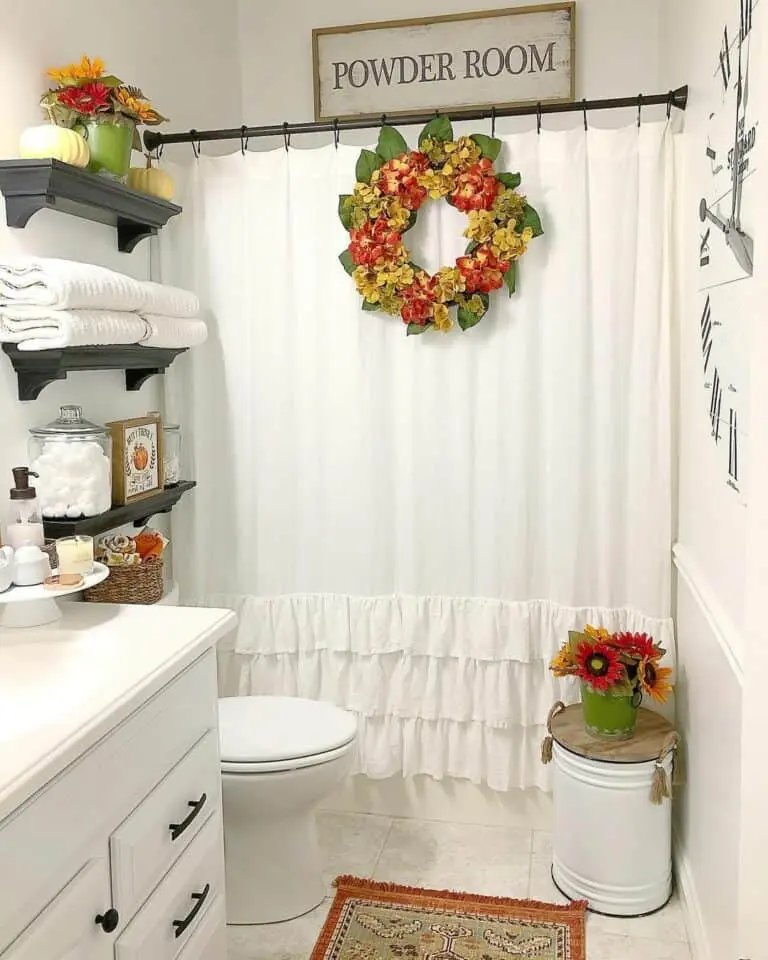 Bathroom Autumn Wreath Ideas