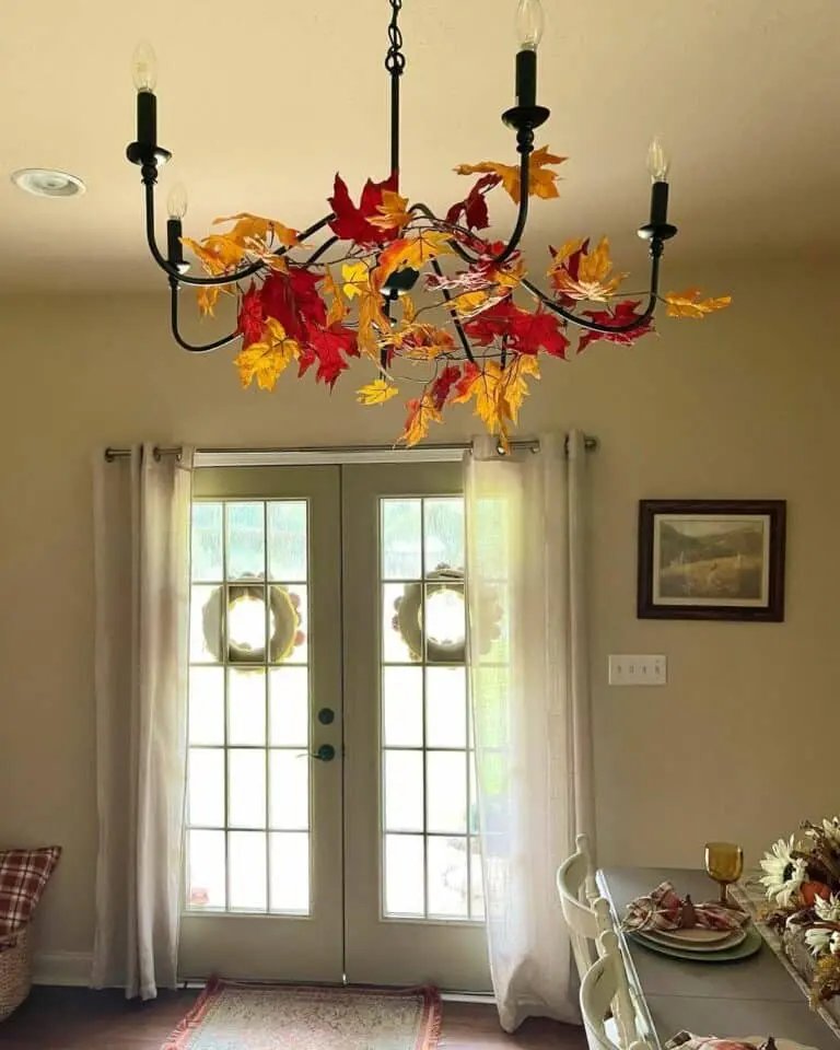 Candle Chandelier Fall Decor