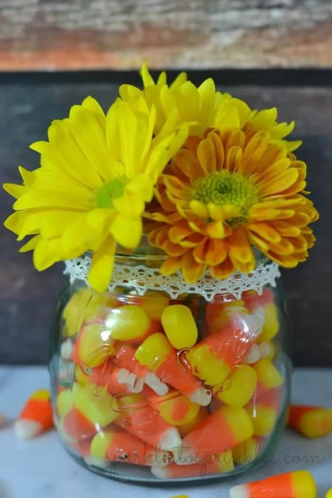 Candy Corn Vase Decor