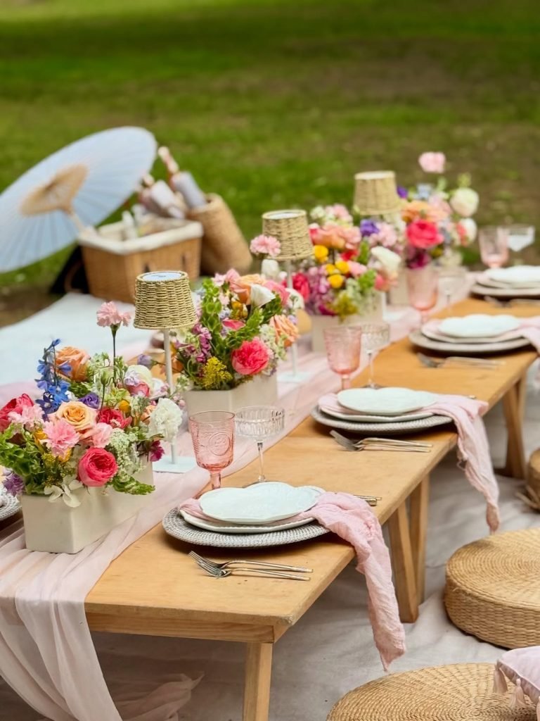 Charming Garden Picnic Setup