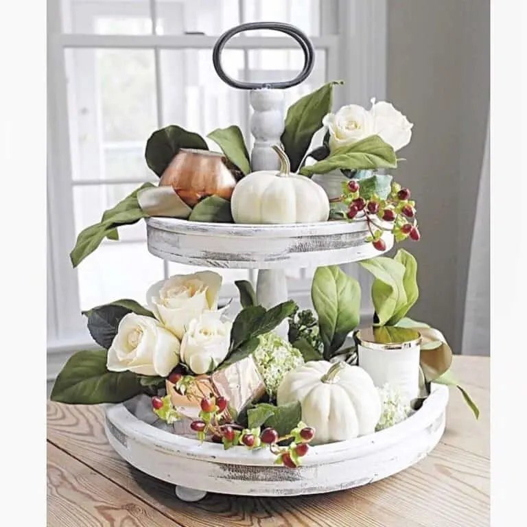 Cottage Floral Tiered Tray