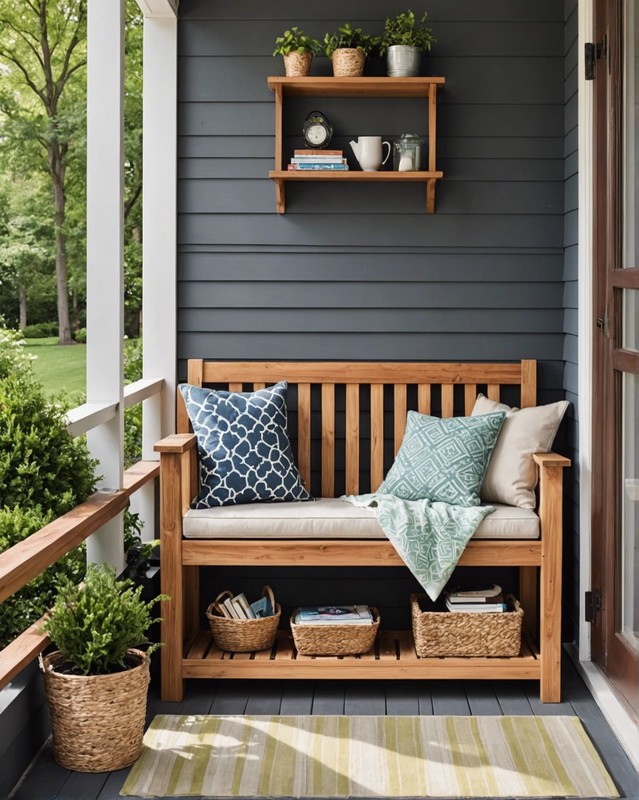 Create a Reading Nook with a Bench and Bookshelves