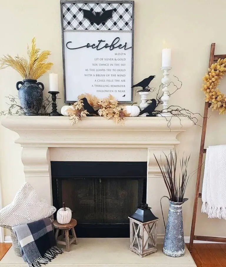 Crow Decor for Fireplace