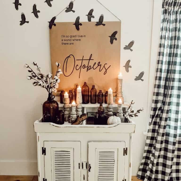 Crows Above a Side Table