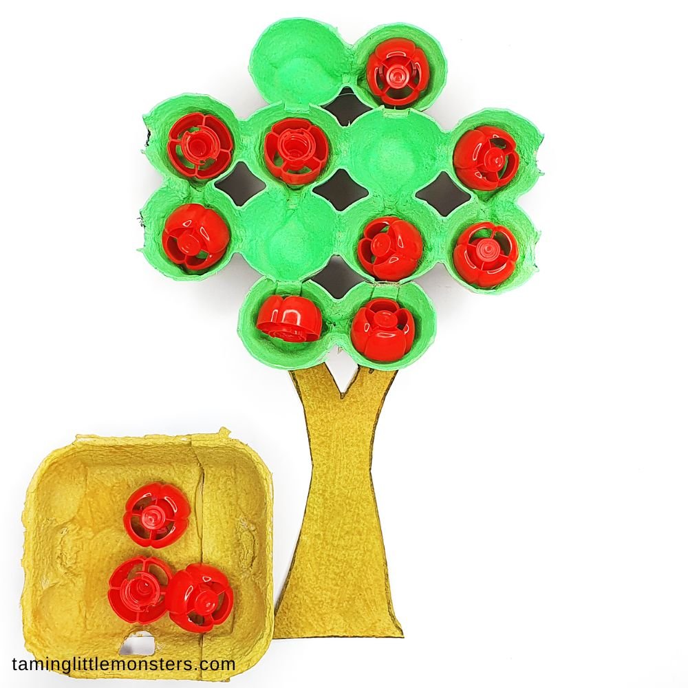 Egg Carton Apple Tree Craft