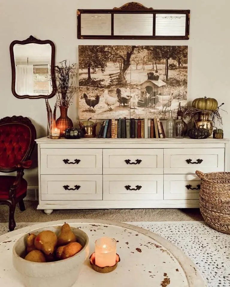 Fall Decor Sideboard Nook
