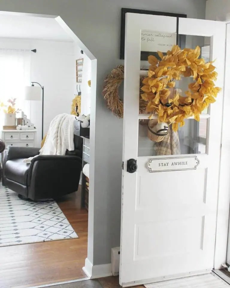 Gold Fall Door Wreath