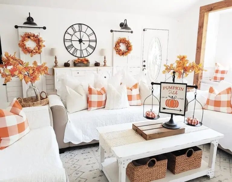 Orange and White Decor