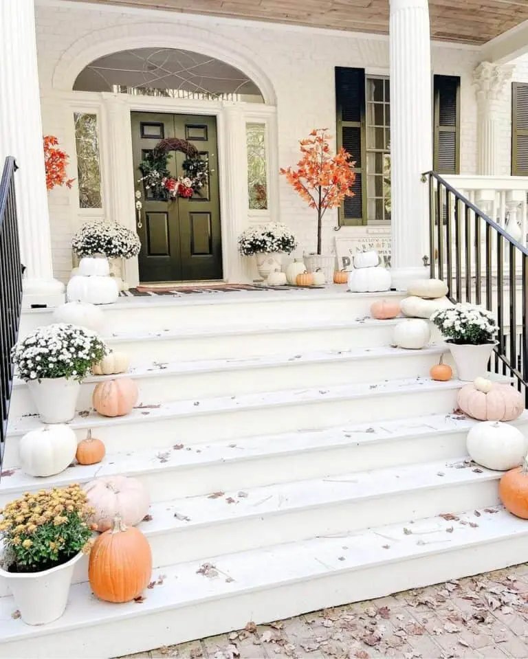 Orange and White Porch Ideas