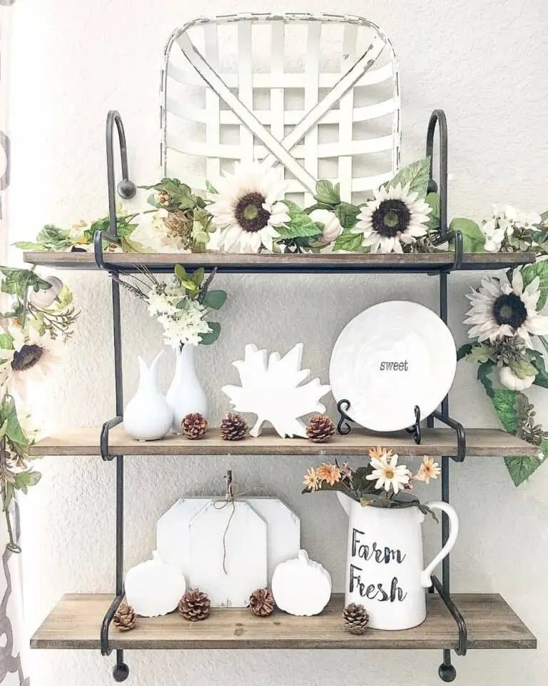 Pine Cones with White Decor