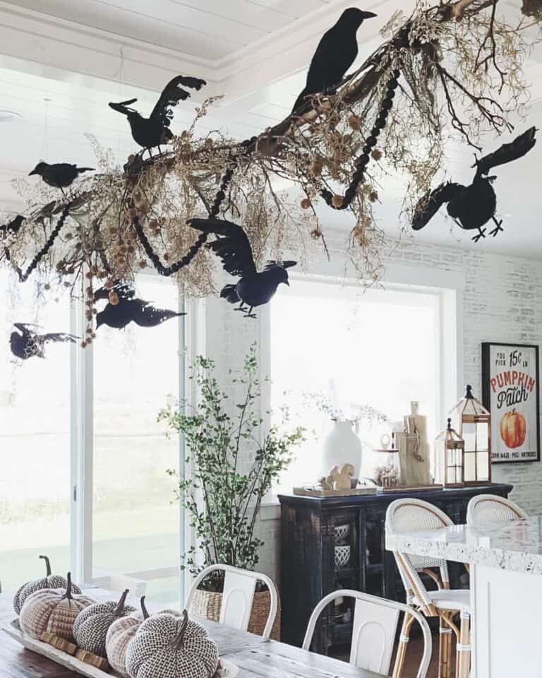 Raven-Themed Dining Decor