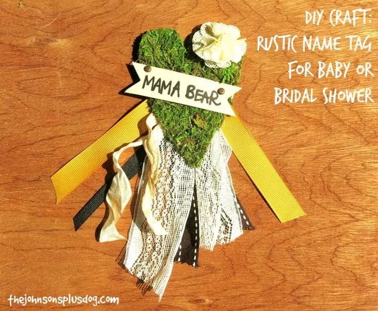 Rustic Baby Shower Name Tags