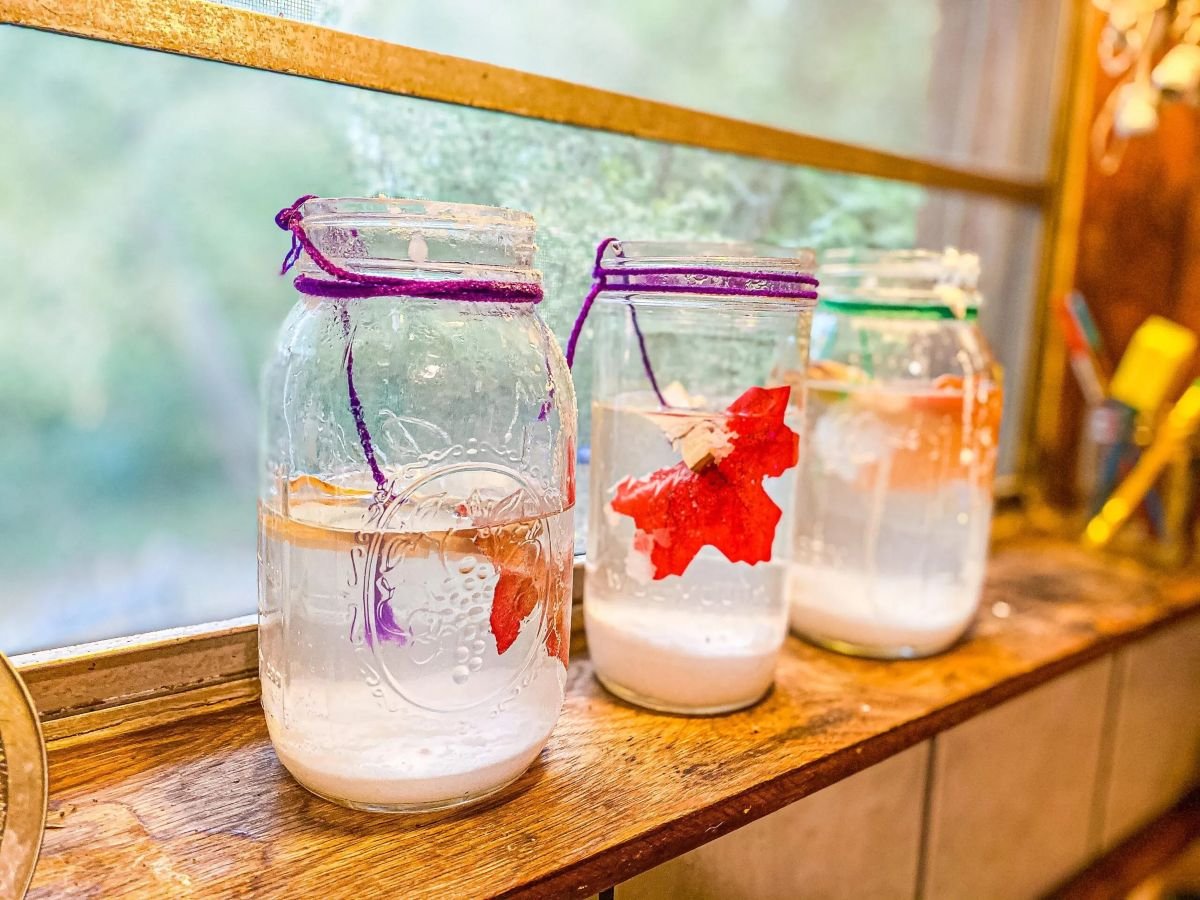 Salt Crystal Leaf Craft