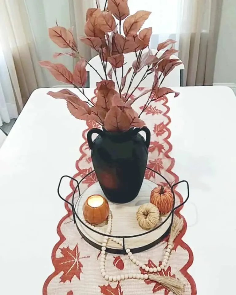 Sheer Leafy Table Runner Design