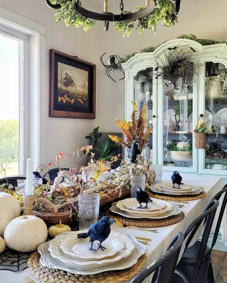 Skeleton Centerpiece Table Setting