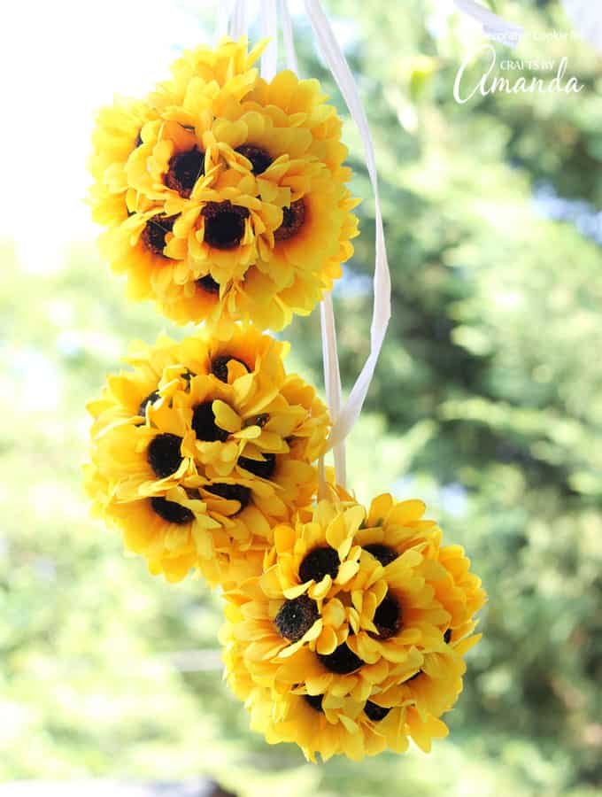 Sunflower Kissing Ball Decor
