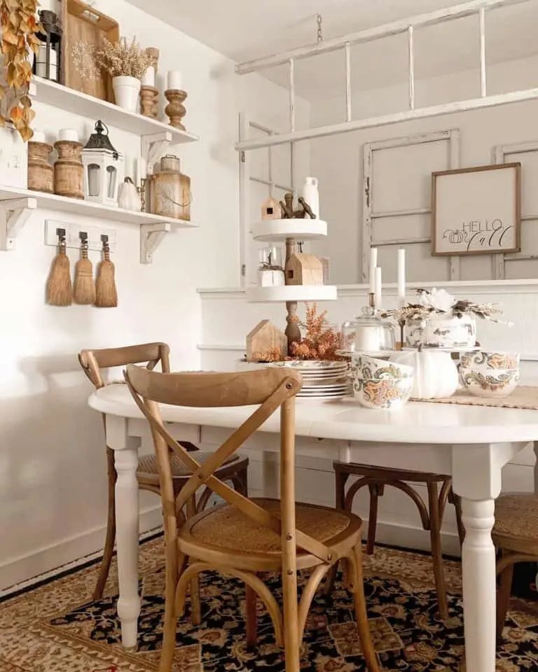 White Decor with Wood Accents