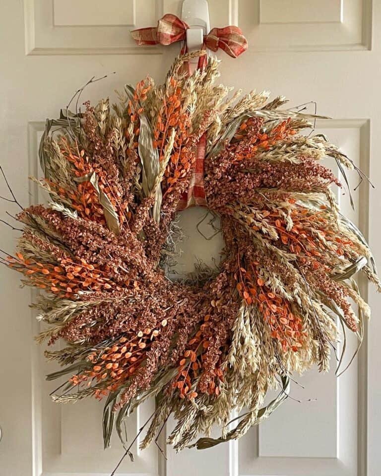 White Door Fall Wreath
