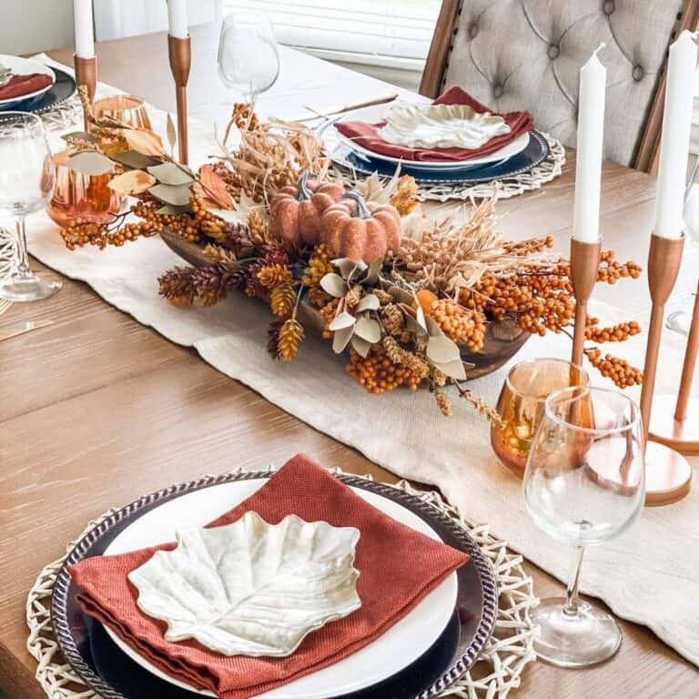 Autumn Earth Tone Tablescape