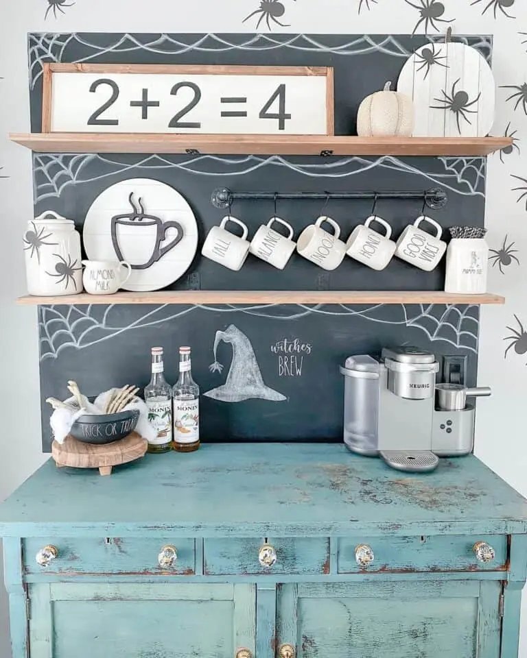 Black and White Coffee Bar Decor
