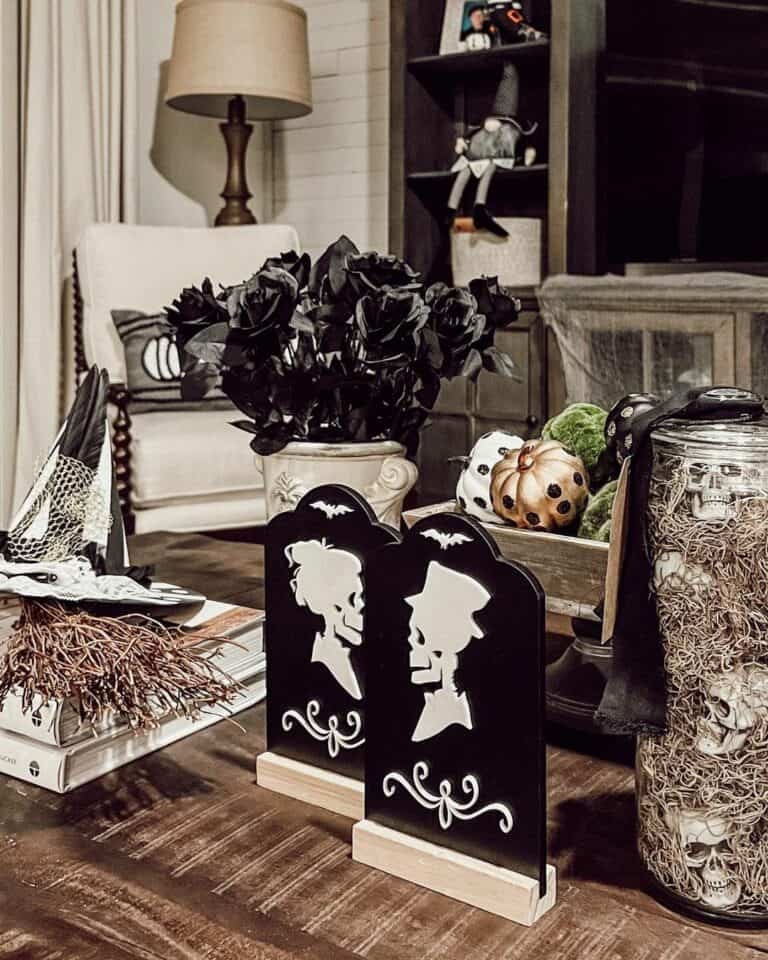 Black and White Halloween Decor