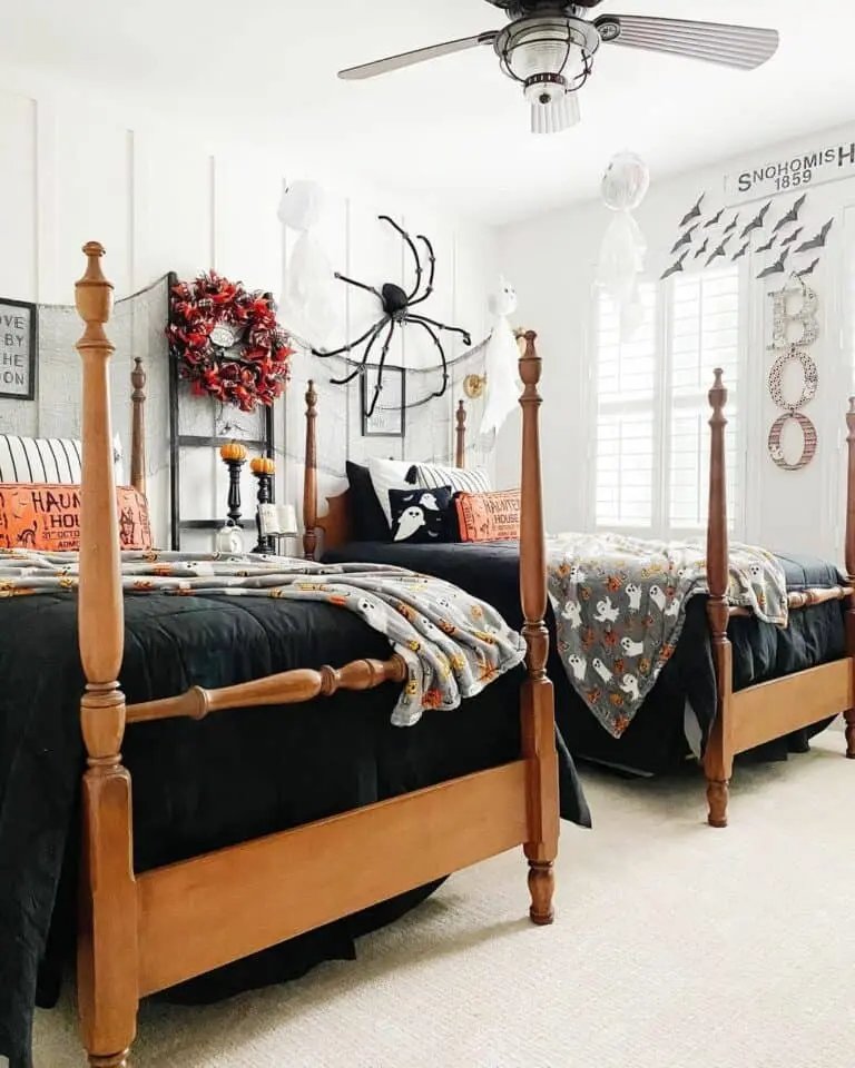 Black and White Halloween Room