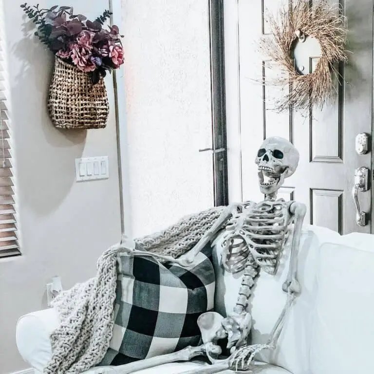 Black and White Skeleton Decor