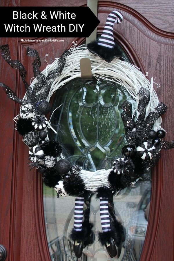 Black and White Witch Wreath