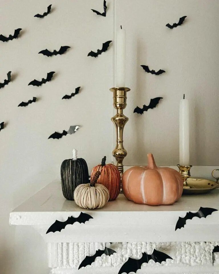 Candlesticks with Fall Decor