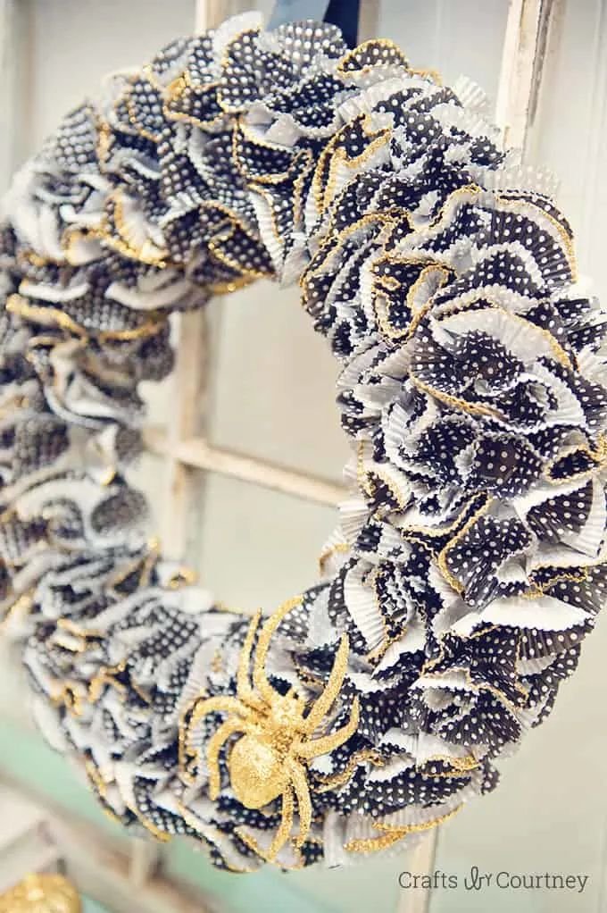 Cupcake Liner Wreath Craft