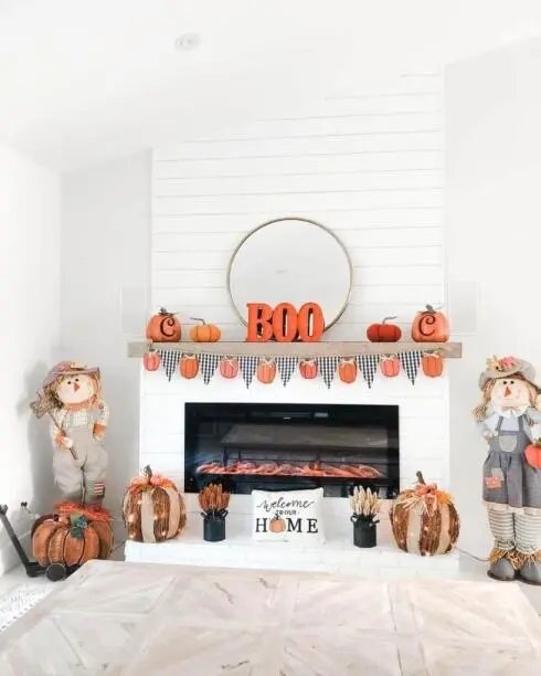 Cute Halloween Mantel Decor
