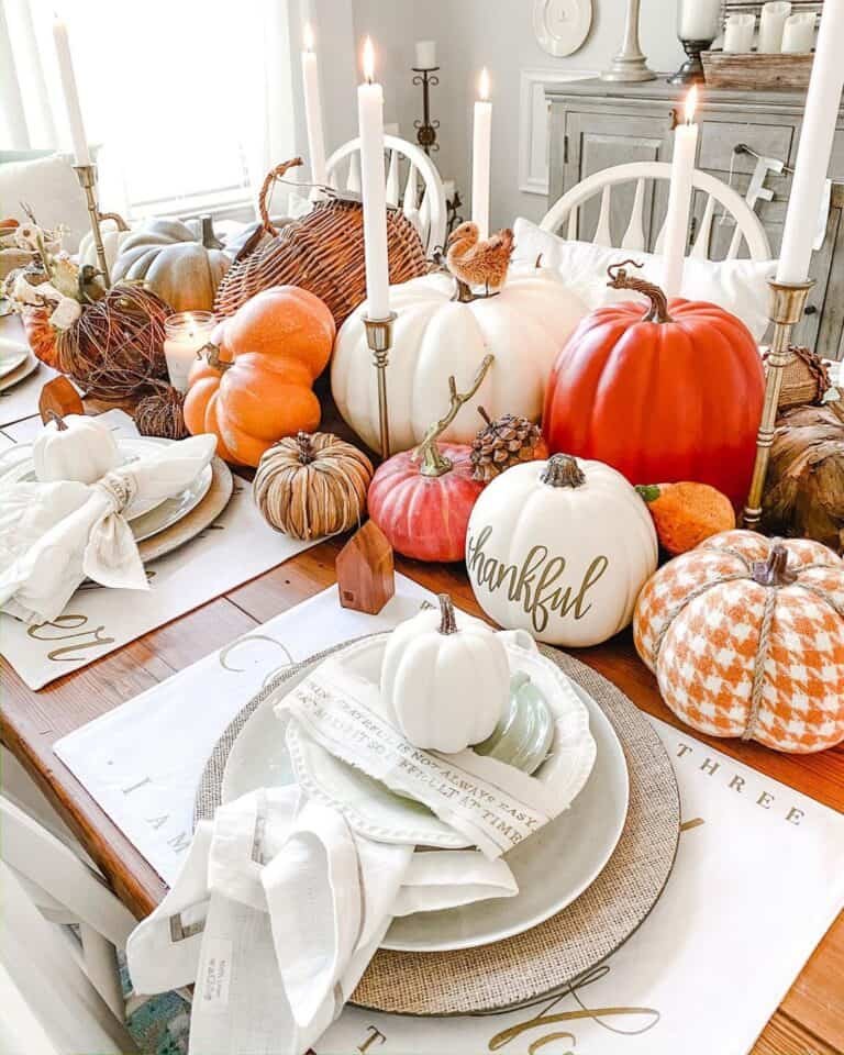 Dining Table with Pumpkins