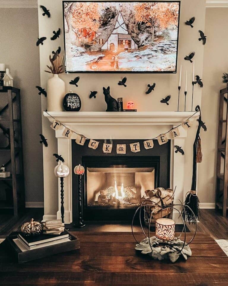 Farmhouse Halloween Living Room