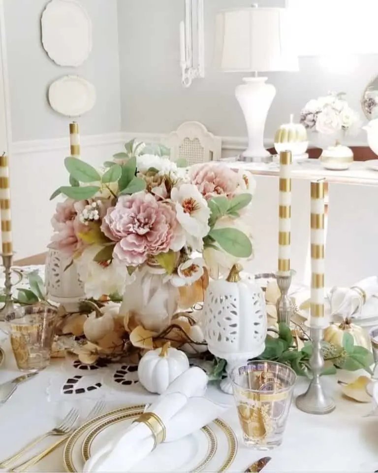 Floral Fall Table Decor