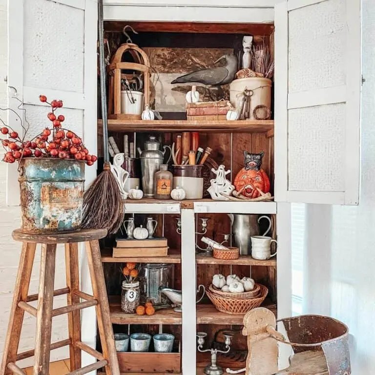 Halloween Decor in Pantry