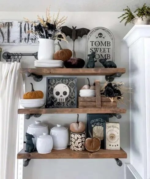 Halloween Shelf Styling