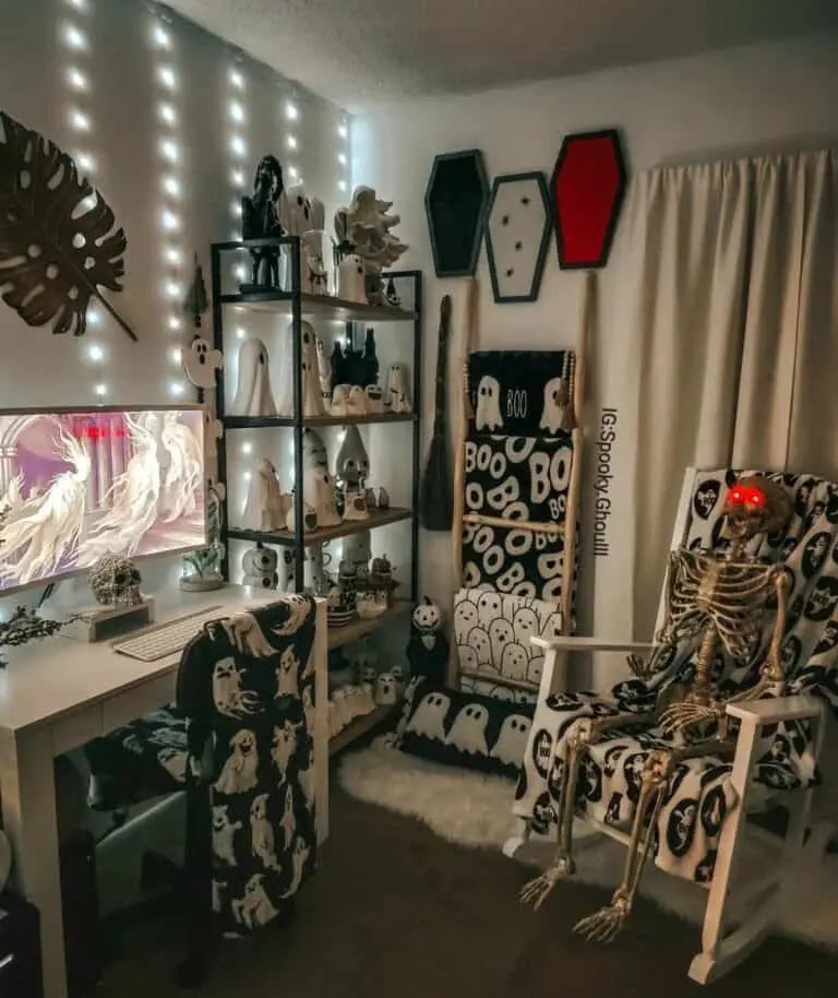 Halloween-Themed Study Decor