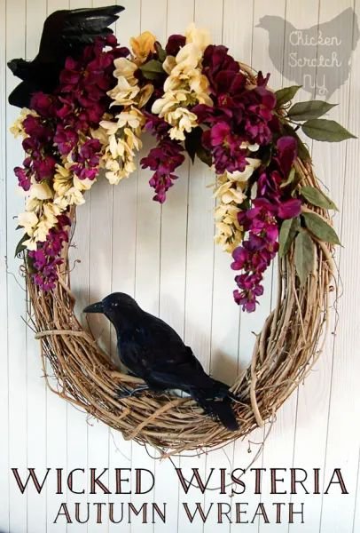 Halloween Wisteria Wreath