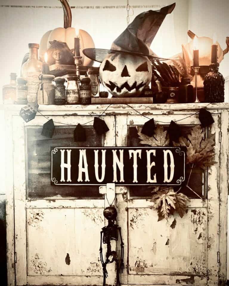 Haunted Cabinet Decor