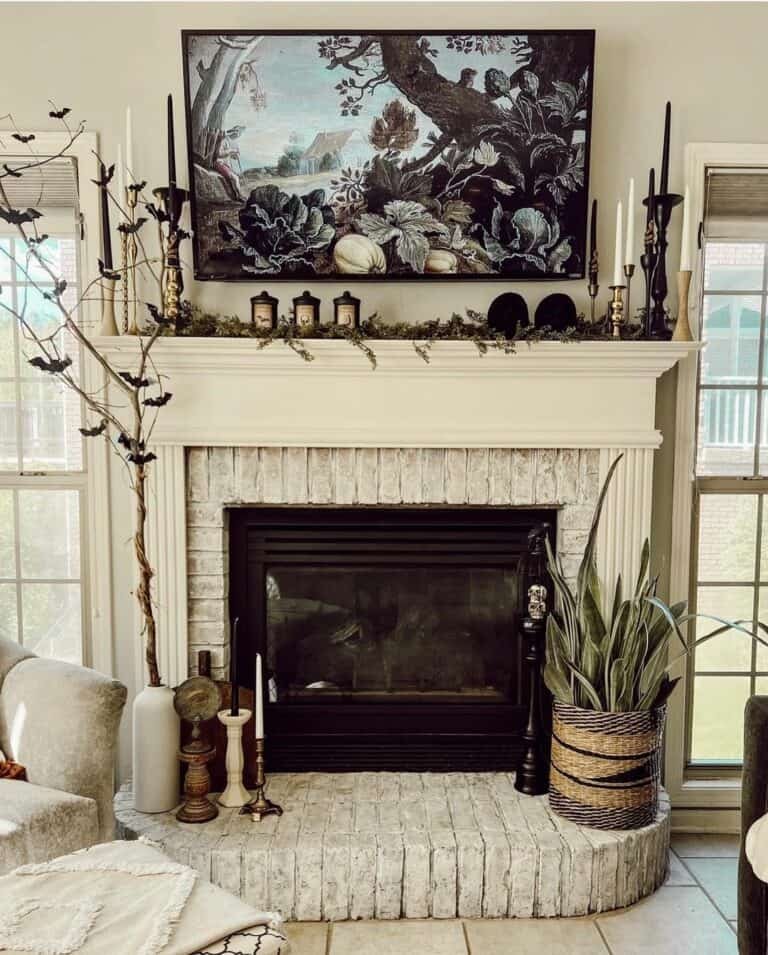 Haunted Orchard Mantel Decor