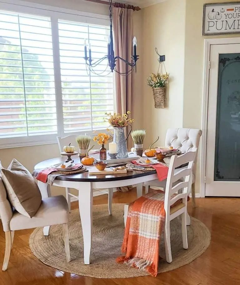 Mismatched Chairs Around Table