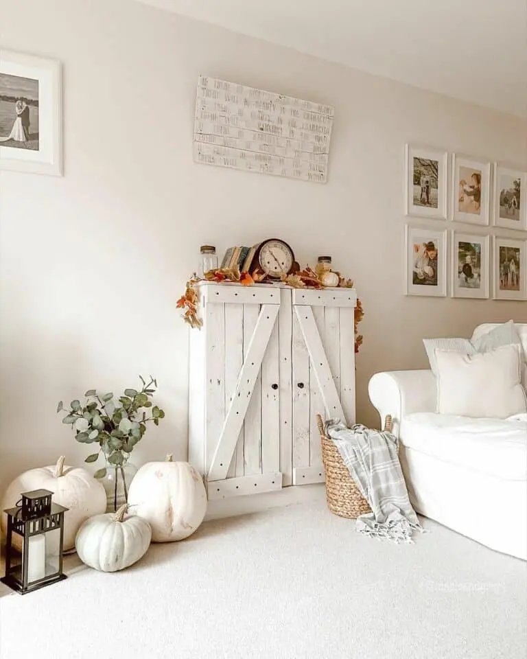 Modern Touch to Rustic Cabinet