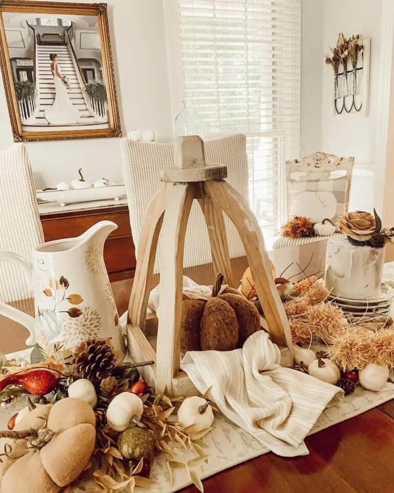 Neutral Fall Dining Decor