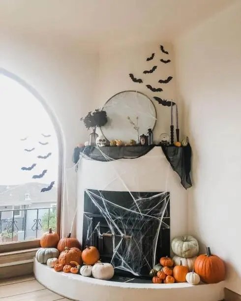 Pumpkin Mantel Decor