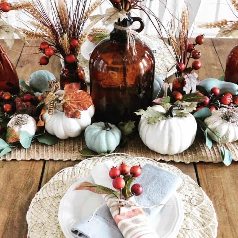 Rustic Autumn Table Decor