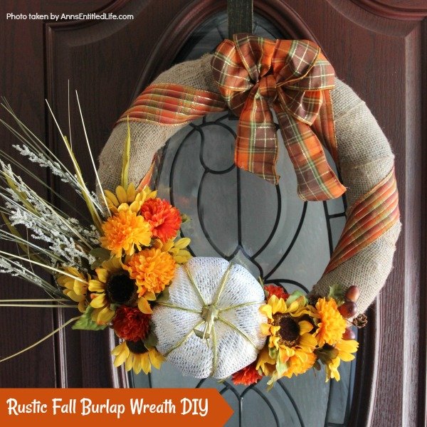 Rustic Burlap Fall Wreath