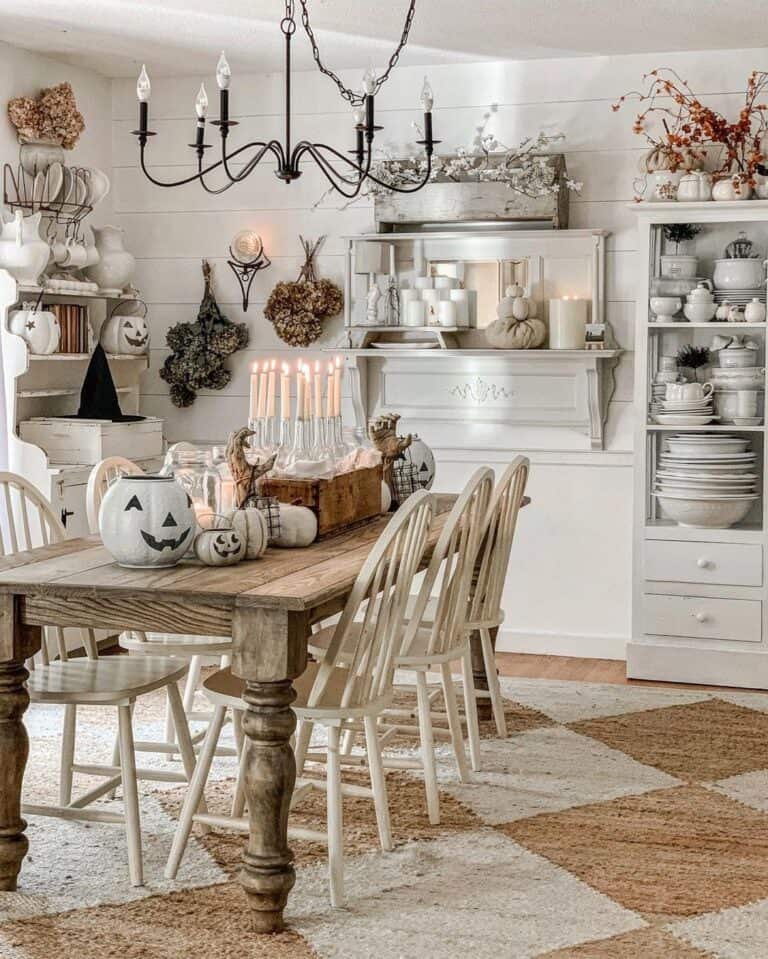 Rustic Halloween Dining Space