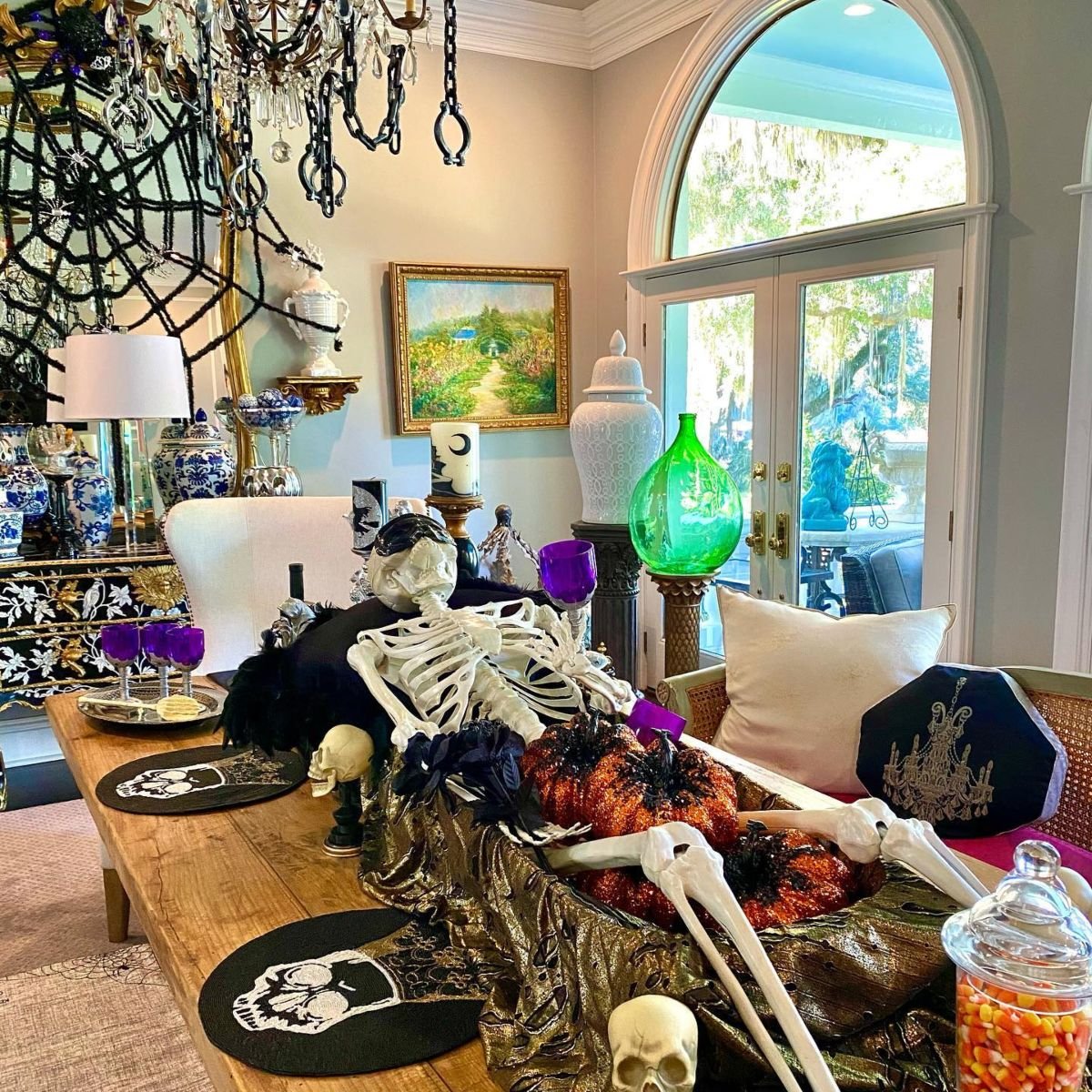 Skeleton Coffin Centerpiece