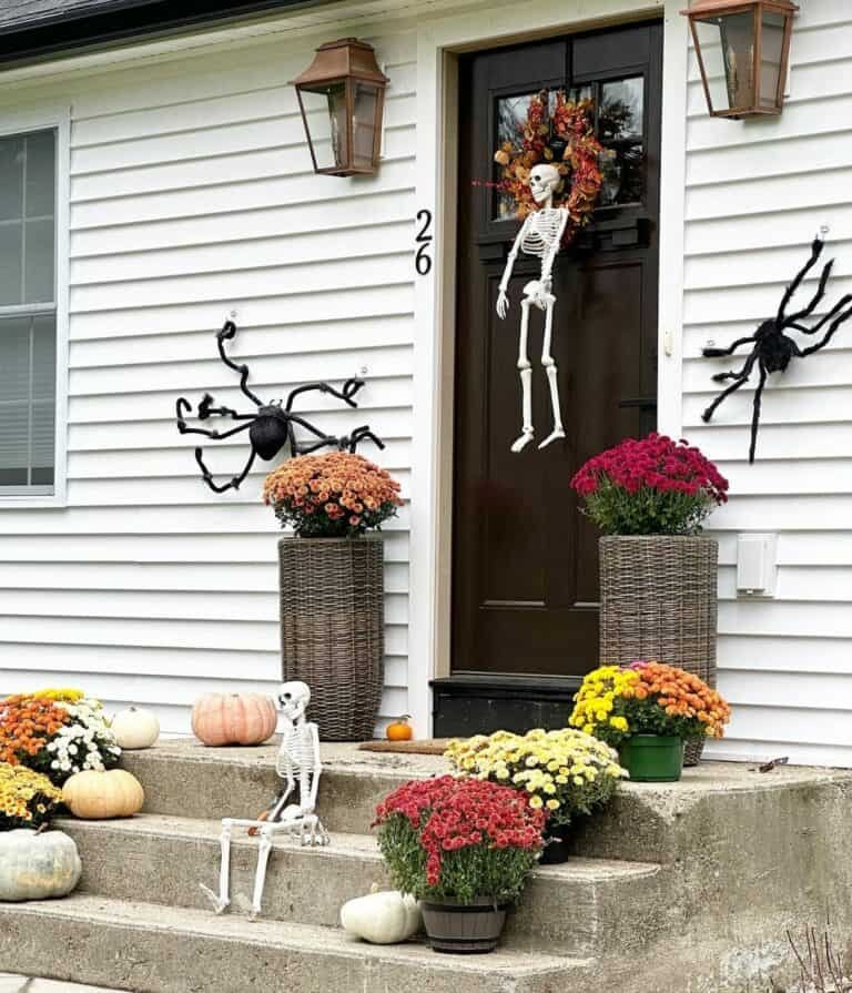 Skeleton Decorated Porch