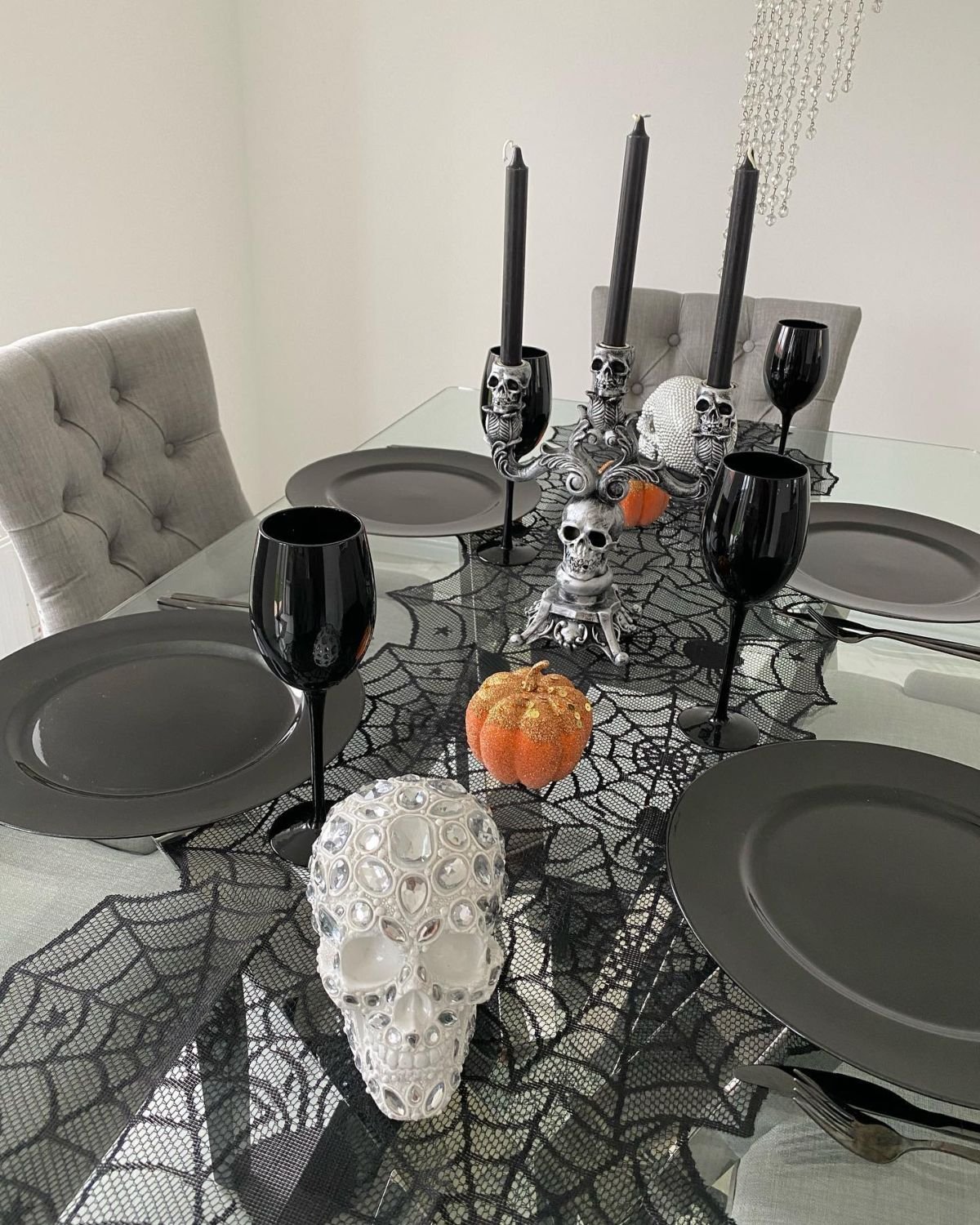 Spider Web Table Decor